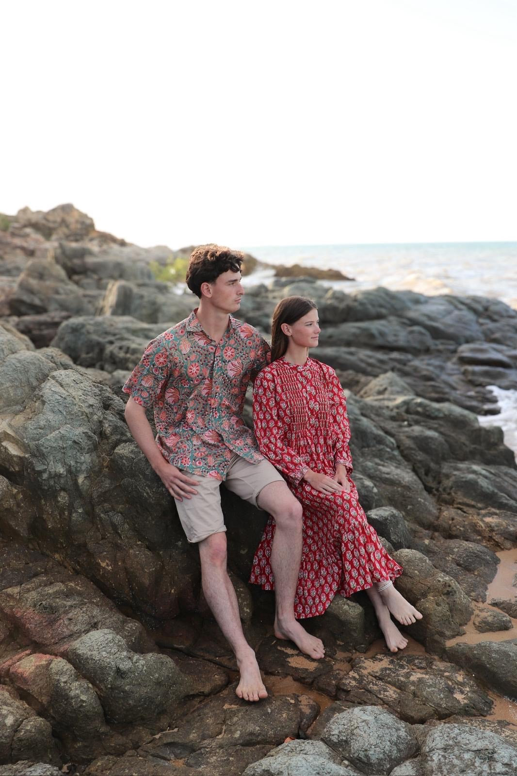 Detail of breathable cotton and casual style