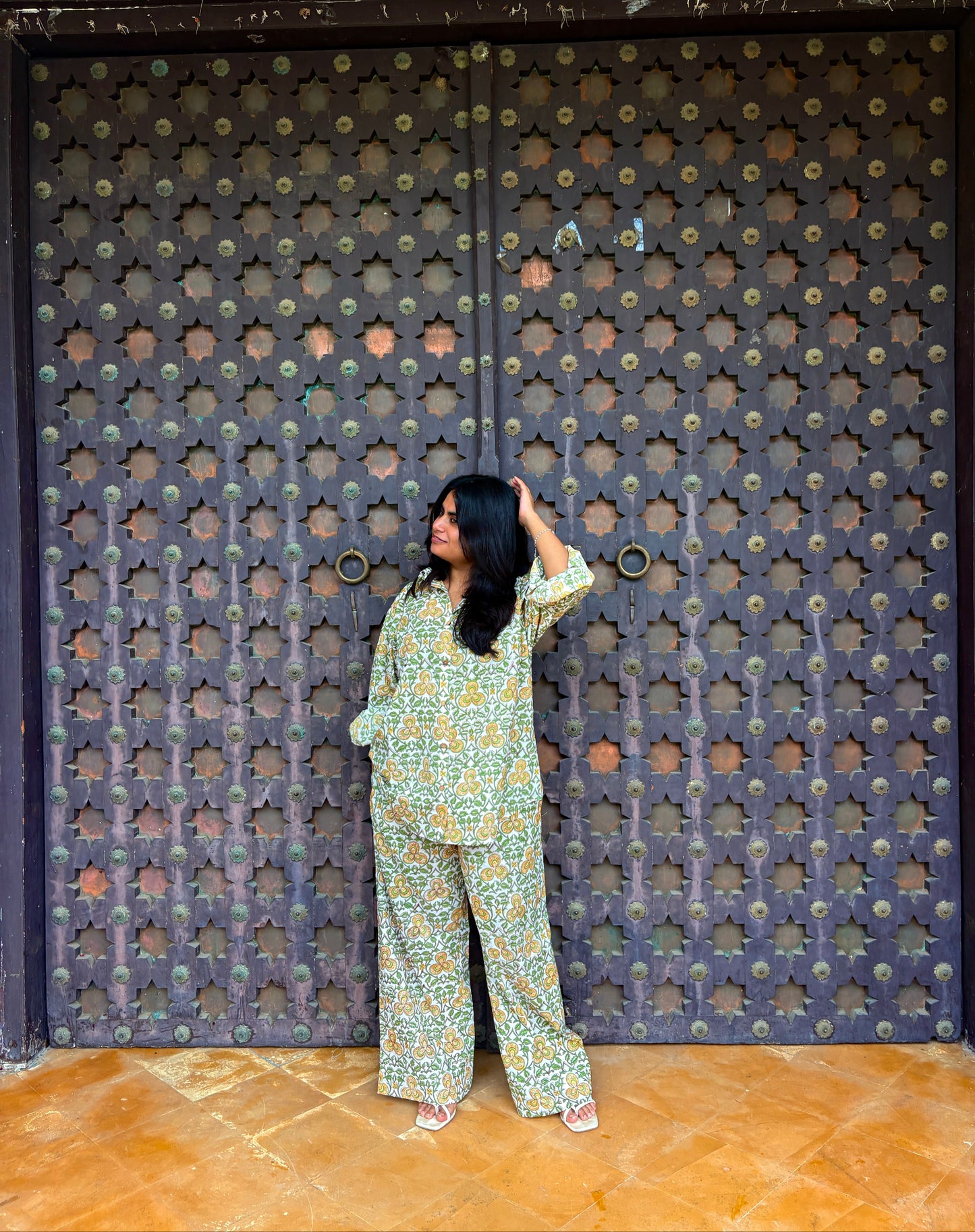 Prashansa Yellow Cotton Co-ord Set & Free Shorts
