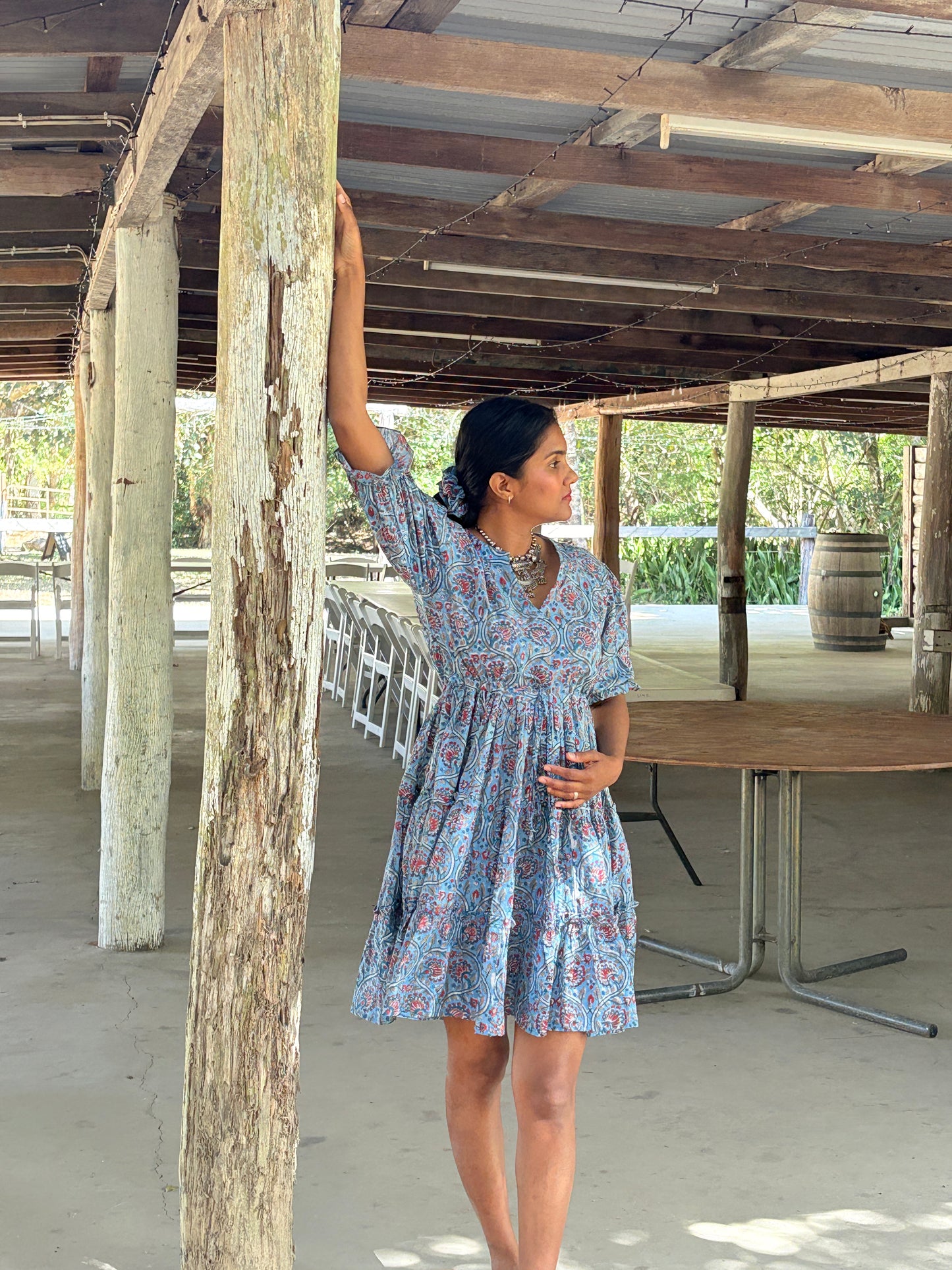Naisha Blue Mini Dress