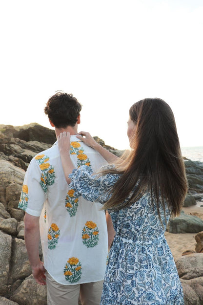 Full view of Honey Glow unisex yellow shirt