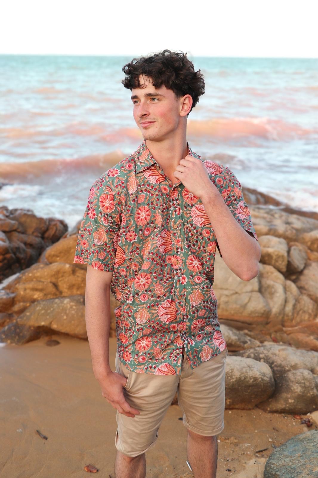 Detail of breathable cotton and casual style