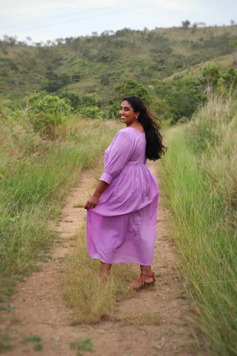 Detail of airy feel and beautiful drape on mulmul cotton